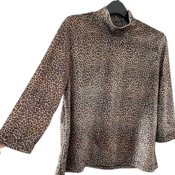 Vintage Velvet Leopard Print Top - Picture 2 of 5